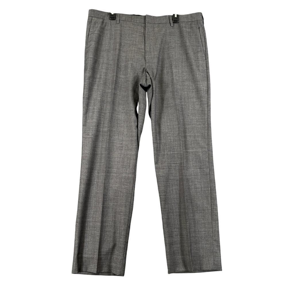 J Crew Thompson Dress Pants Mens 38x31 Gray 100% Wool Flat Front Lined Trousers
